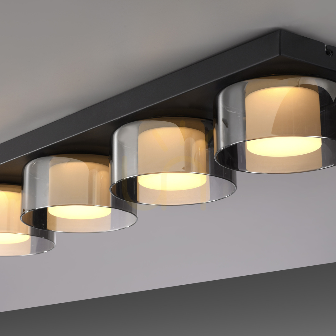 Spectacol Plafond RIKA 6164-18 Negru 4xLED Plafond RIKA 6164-18 Negru 4xLED