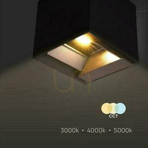 V-TAC solar/USB corp de iluminat de perete 9W LED COB cub negru 15x15cm IP65 senzor de mișcare VT-409CCT 800lm small 13