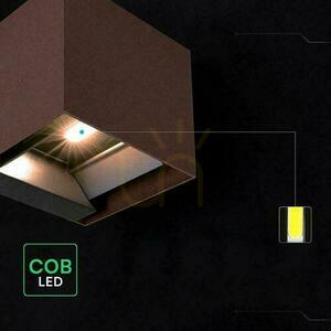 Aplica solară de exterior V-TAC VT-409CCT corten LED 3 W IP65 cu senzor de mișcare small 8