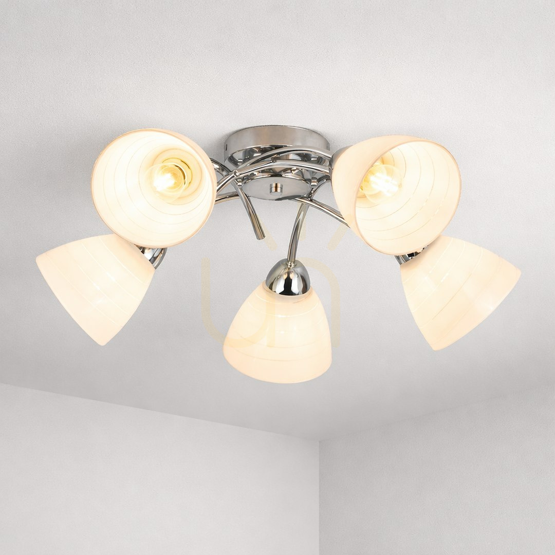 Lampă de plafon Clara cromată 5x E27