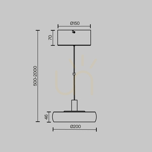 Lampă suspendată FLOAT MOD498PL-L13BK1 Maytoni small 7