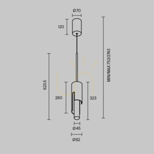 MARIS lampă suspendată MOD499PL-L6GK Maytoni small 7
