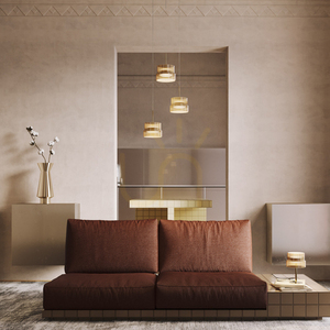 Veioză Maytoni SCALA MOD496TL-L12BZK, bronz, sticlă striată coniac, Ø 14,8 × 24 cm, LED 12 W 1300 lm 3000K small 1