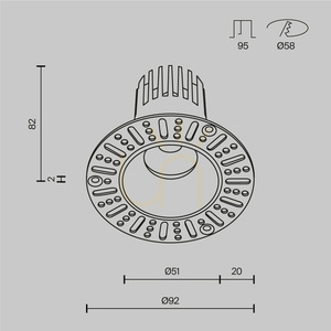 Corp de iluminat încastrat DIP DL119-10W-3K-TRS-B Maytoni 7 Corp de iluminat încastrat DIP DL119-10W-3K-TRS-B Maytoni small 7