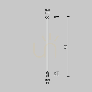 Suport de tavan lung Maytoni Flarity cu alimentare TRA159C-B1-B negru 700 mm small 4