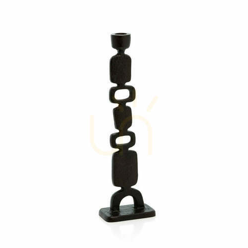 Verifica Suport lumânări Totemo negru L 30,5 cm