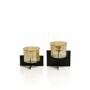 Felinar decorativ handmade negru 13 cm small 1