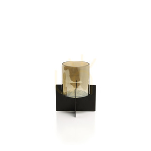 Felinar decorativ handmade negru 13 cm small 3