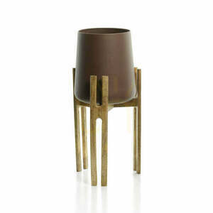 Ghiveci handmade rădăcină bifurcată maro natural L Planters small 0
