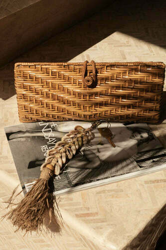 Verifica Geantă plic BAZAR BIZAR The Clutch-a-lot din ratan natural 28 cm