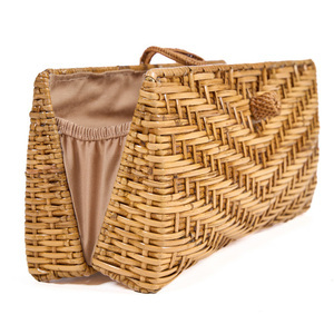 Geantă plic BAZAR BIZAR The Clutch-a-lot din ratan natural 28 cm small 15