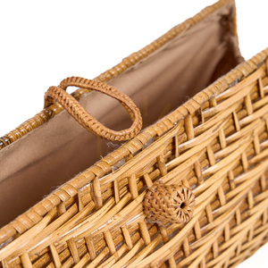 Geantă plic BAZAR BIZAR The Clutch-a-lot din ratan natural 28 cm small 6