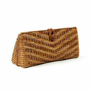 Geantă plic BAZAR BIZAR The Clutch-a-lot din ratan natural 28 cm small 0
