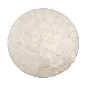 Platou decorativ Mother of Pearl alb 35 cm￼ small 2