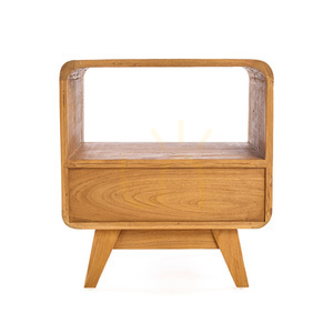 Noptieră Bazar Bizar Breeze naturală din lemn de tec și ratan 50 cm small 5