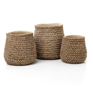 Ghiveci împletit natural handmade Planters L small 3