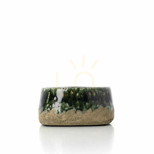 Verifica Ghiveci Moss Bowl verde beton 16,5 cm, handmade