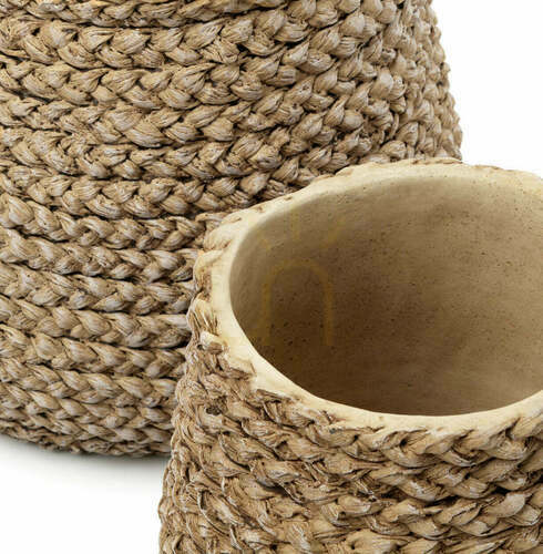 Verifica Ghiveci împletit natural handmade Planters M 22 cm