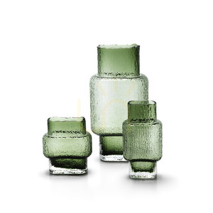 Vază decorativă din sticlă verde Vintage Vert L, Glass Collection small 4
