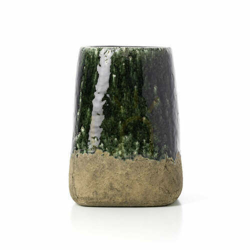 Verifica Ghiveci conic The Moss verde beton L Planters