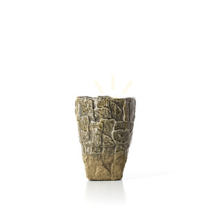 Vază decorativă gri texturată 24 cm small 4