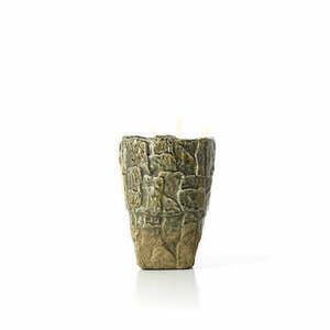Vază decorativă gri texturată 24 cm small 0