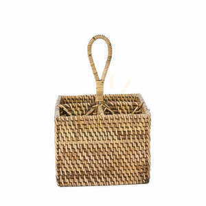 Suport tacâmuri ratan maro natural 28x18x18 cm small 1