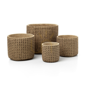 Ghiveci rattan natural Handmade Planters XL 26x26x24 cm small 3