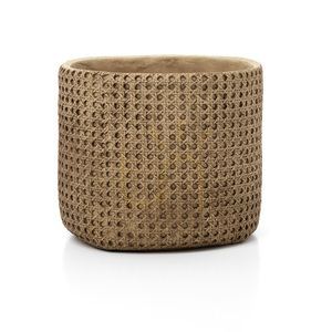 Ghiveci rattan natural Handmade Planters XL 26x26x24 cm small 5