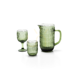 Pahar de vin Moss Ripple verde 16 cm small 5
