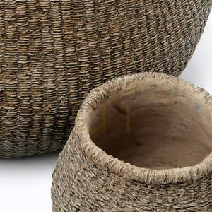 Ghiveci handmade maro M Planters Faux-Puff small 1