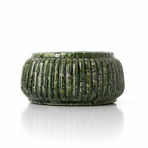Ghiveci Forest Ribbed Bowl Verde 23,5 cm Handmade Planters small 0