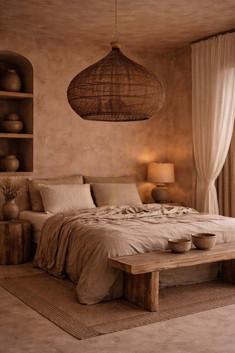 Verifica Pendul Desert Gourd Nuc Închis L 80 cm Handcrafted Pendant Lamp