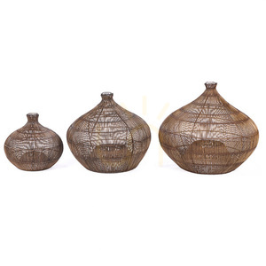 Pendul Desert Gourd Nuc Închis L 80 cm Handcrafted Pendant Lamp small 9