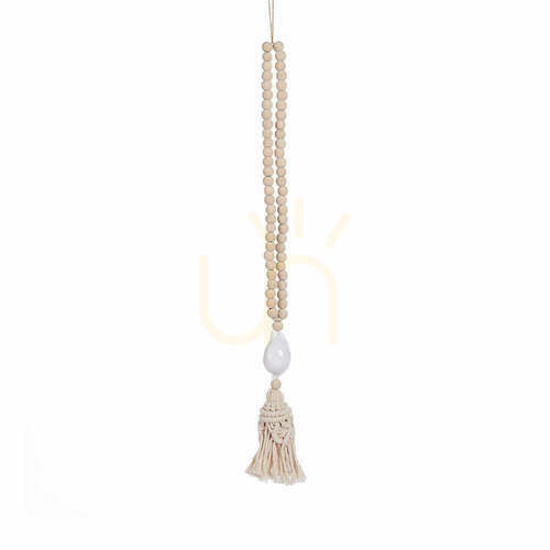 Verifica Colier handmade alb natural 70 cm