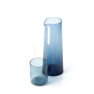 Pahar Azure Hammered High Albastru small 2