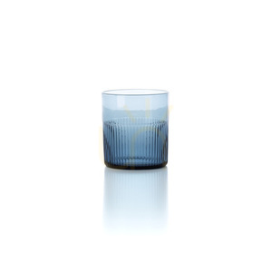 Pahar jos albastru Bazar Bizar Azure Rippled small 5