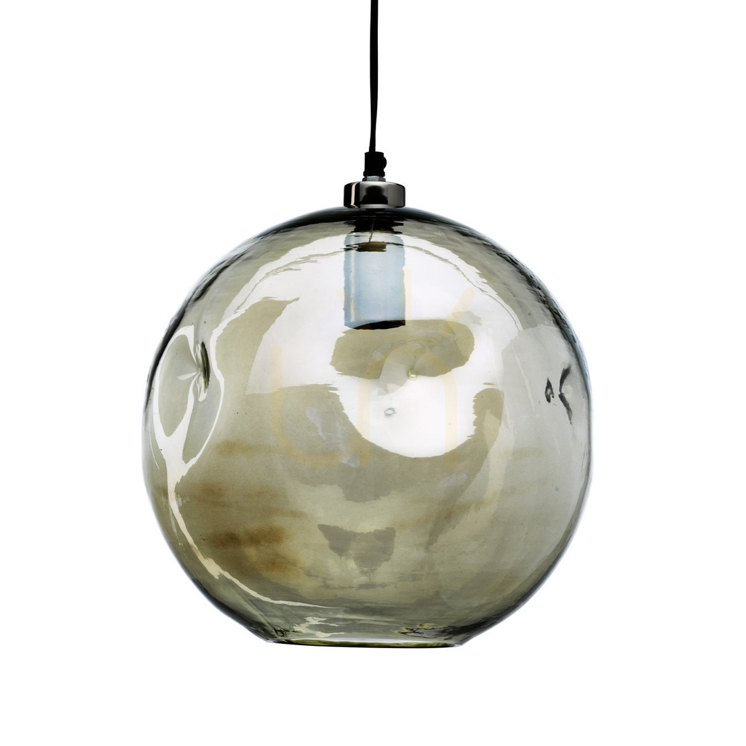 Afişa Pendul Bazar Bizar Bubbella verde pal din sticlă reciclată, 29 cm Pendul Bazar Bizar Bubbella verde pal din sticlă reciclată, 29 cm