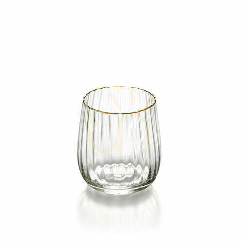 Verifica Pahar cu margine aurie, 10 cm, sticlă transparentă