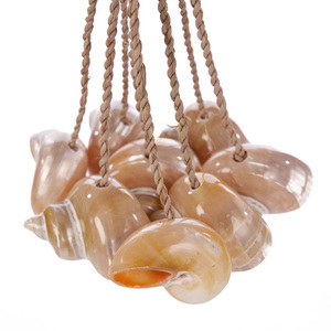 Ciucure decorativ din scoici The Conch Shell Tassel, natural, 45 cm – handmade small 6