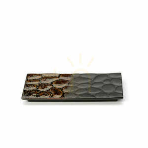 Farfurie dreptunghiulară maro Merapi 25,9 cm small 0