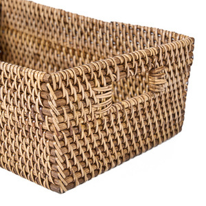 Coș de răchită maro natural 33x22x13 cm Baskets small 2