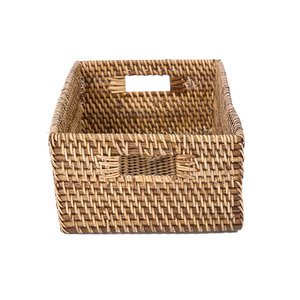 Coș de răchită maro natural 33x22x13 cm Baskets small 5