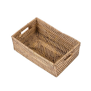 Coș de răchită maro natural 33x22x13 cm Baskets small 6