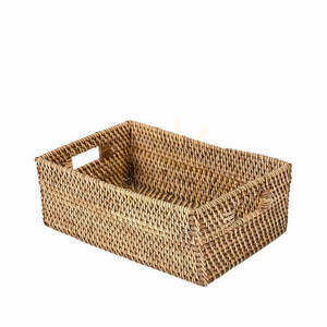 Coș de răchită maro natural 33x22x13 cm Baskets small 0