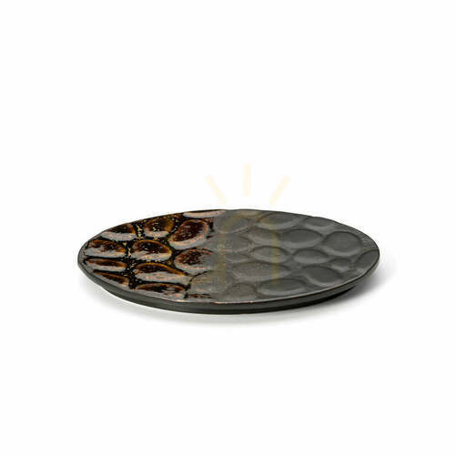 Verifica Farfurie ovală Merapi maro 25,9 cm