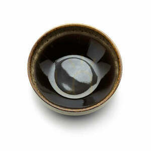 Bol ceramic Bazar Bizar KYOTO jos, Dark Brown Mud, Ø 14 cm, î. 5 cm, lucrat manual small 1
