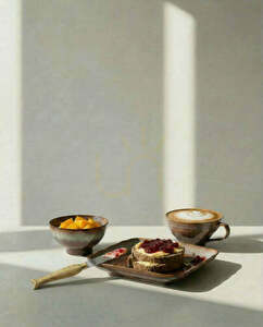 Bol decorativ ceramic Brown Grey S 11.7 cm small 1