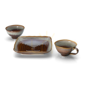 Bol decorativ ceramic Brown Grey S 11.7 cm small 6