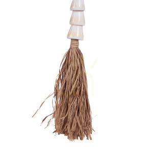 Con decorativ Shell Tassel alb natural 75 cm small 3
